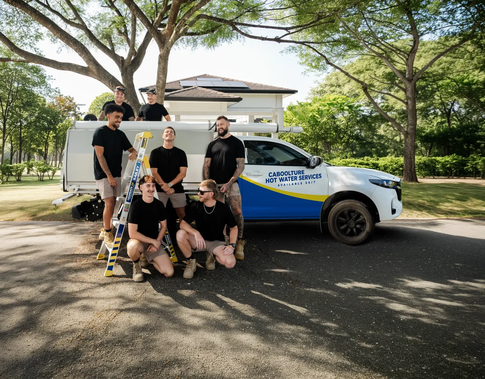 Caboolture Hot Water Services team and ute
